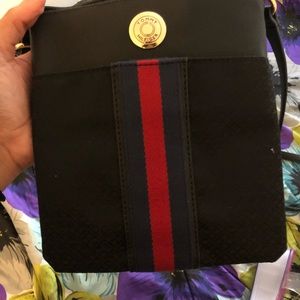 Black & Red Tommy Hilfiger Crossbody Bag